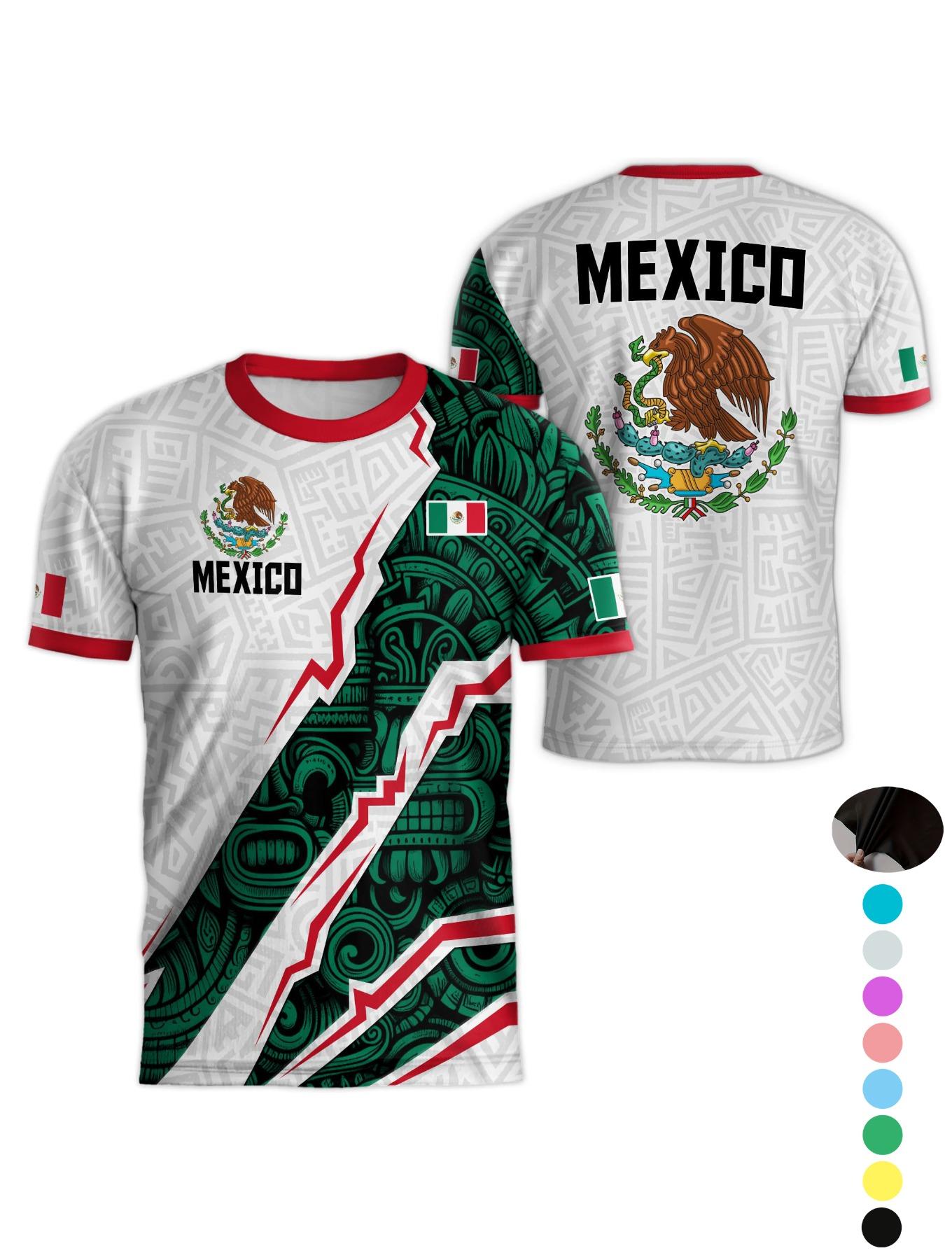 Mexico World Cup Short Sleeve T-Shirt, Breathable Quick-Dry Sports Fabric, Casual Fitted Ombre Design, Unisex Long Tee for All Seasons, Athletic Sports Clothing Mexico World Cup Short Sleeve T-Shirt, Breathable Quick-Dry Sports Fabric, Casual Fitted Ombre Design, Unisex Long Tee for All Seasons, Athletic Sports Clothing
