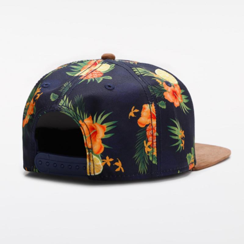 FRUITY SUMMER CAP Metal Pineapple Hip-Hop Hat Adult Flat-Brim Sun Hat Baseball Cap