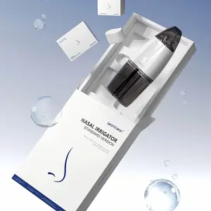Electric Nasal Irrigator, Nasal Wash Cleaner for Adults & Kids, Home Use Sinus Rinse Device, Rechargeable Waterproof Portable, Travel & Household Nose Care Tool