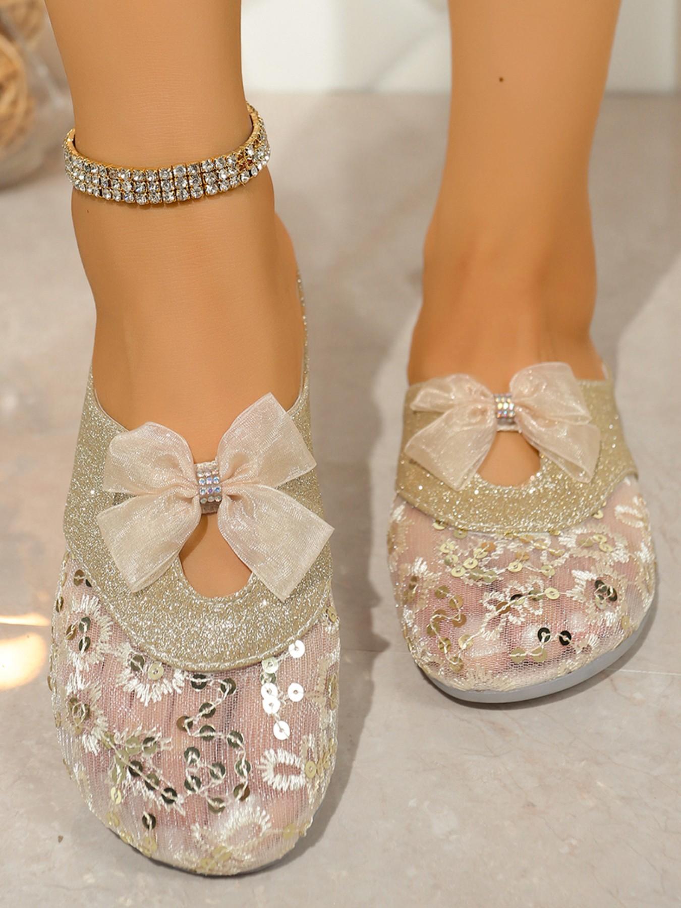 Summer New Breathable Mesh Hollow Out Half Sole Soft Bottom Butterfly Knot Anti-Slip Lazy Person Sandals One-Step on Women's Cool Slippers