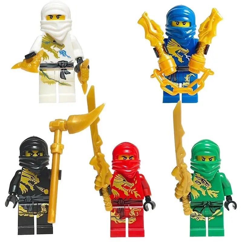 2026 new Cross-border ninja doll double-sided printing elements children's educational toys assembly building block foreign trade