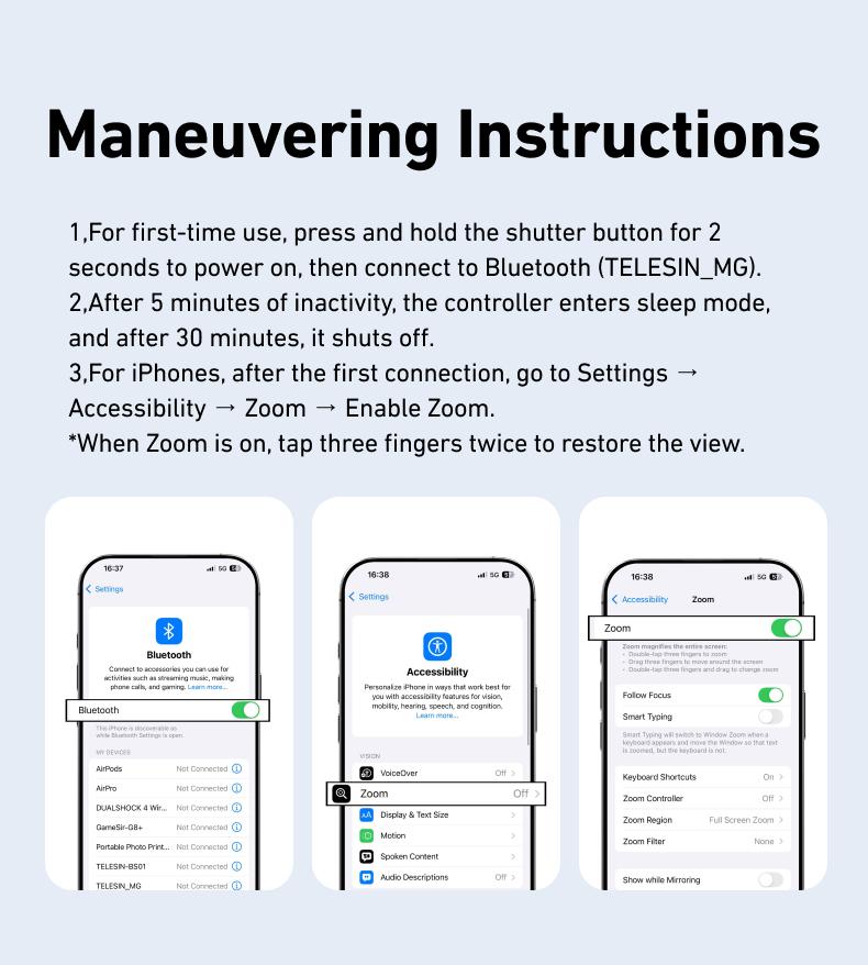 【TikTokShopStockUp】TELESIN Magnetic Phone Camera Grip with Wireless Shutter – DSLR-Style Handle for iPhone & Android, 1/4" Screw, Ergonomic Design, Perfect for Vlogging, Selfies, and Steady Shots, Compatible with iPhone 17