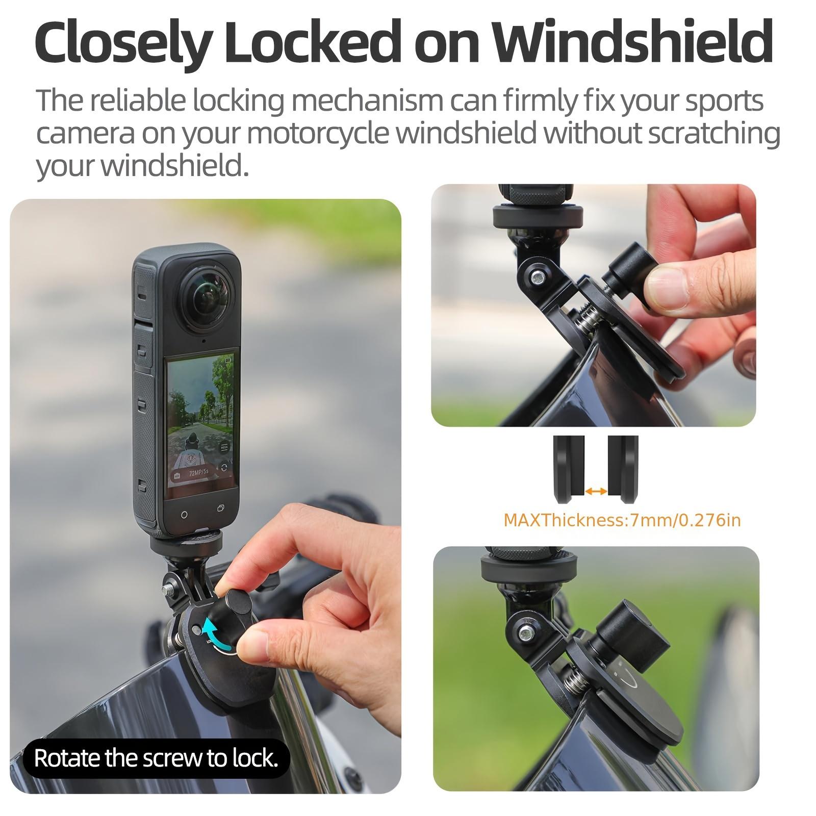 Travel gadgets, for GoPro/DJI/Insta360/Akaso Brave/Campark Cameras Motorcycle mount, for GoPro 13-3, DJI Osmo Action 5 Pro/4/3/Pocket 3/Nano, Insta360 X5/X4/X3/Ace Pro/Go 3/Go Ultra, for Travel Vlogs