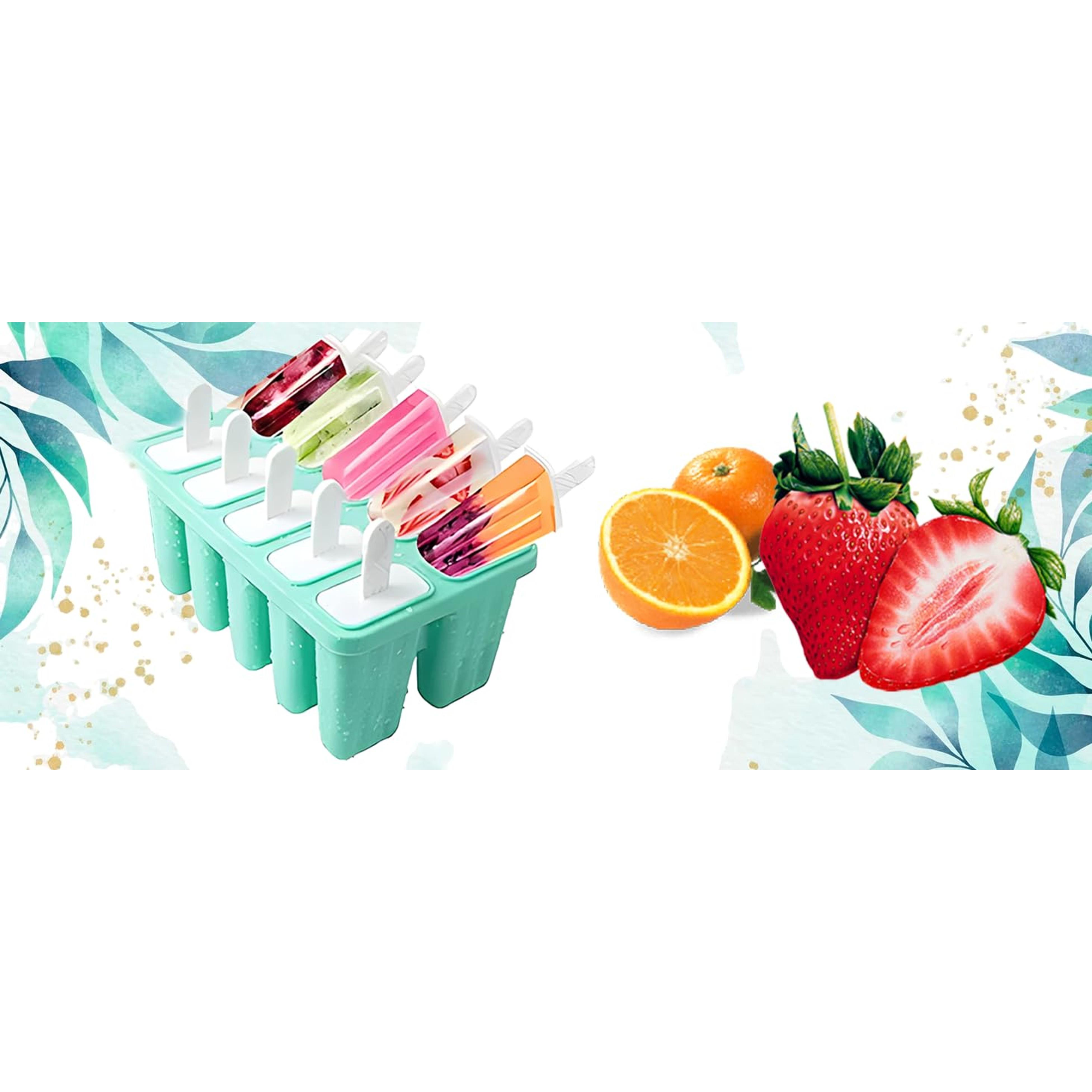 [Summer Essentials]Silicone Popsicle Molds 10 Pcs Ice Pop Maker Molds with 10 Reusable Sticks, Cleaning Brush and Funnel - Homemade Easy-Release Reusable Popsicle Moulds Shapes (Pink)gift