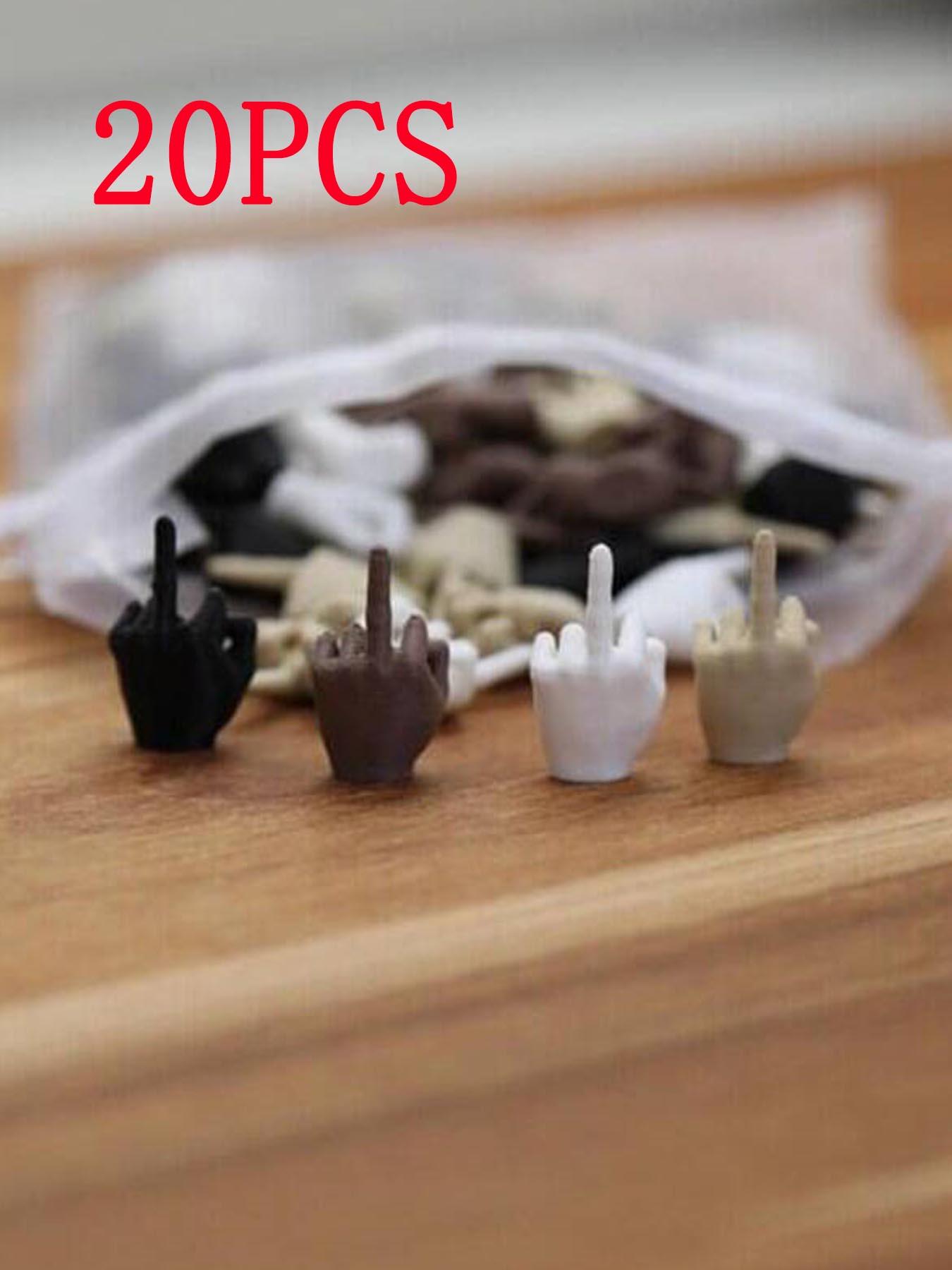 10pcs/20pcs 3D Printed Mini Middle Finger, Fun Plastic ”F-U" Gesture, Mixed Color Matching, Novel Prank Funny Gift, Can Be Used For Bachelor Party Gifts, Holiday Gifts, Prank Gifts For Boyfriends