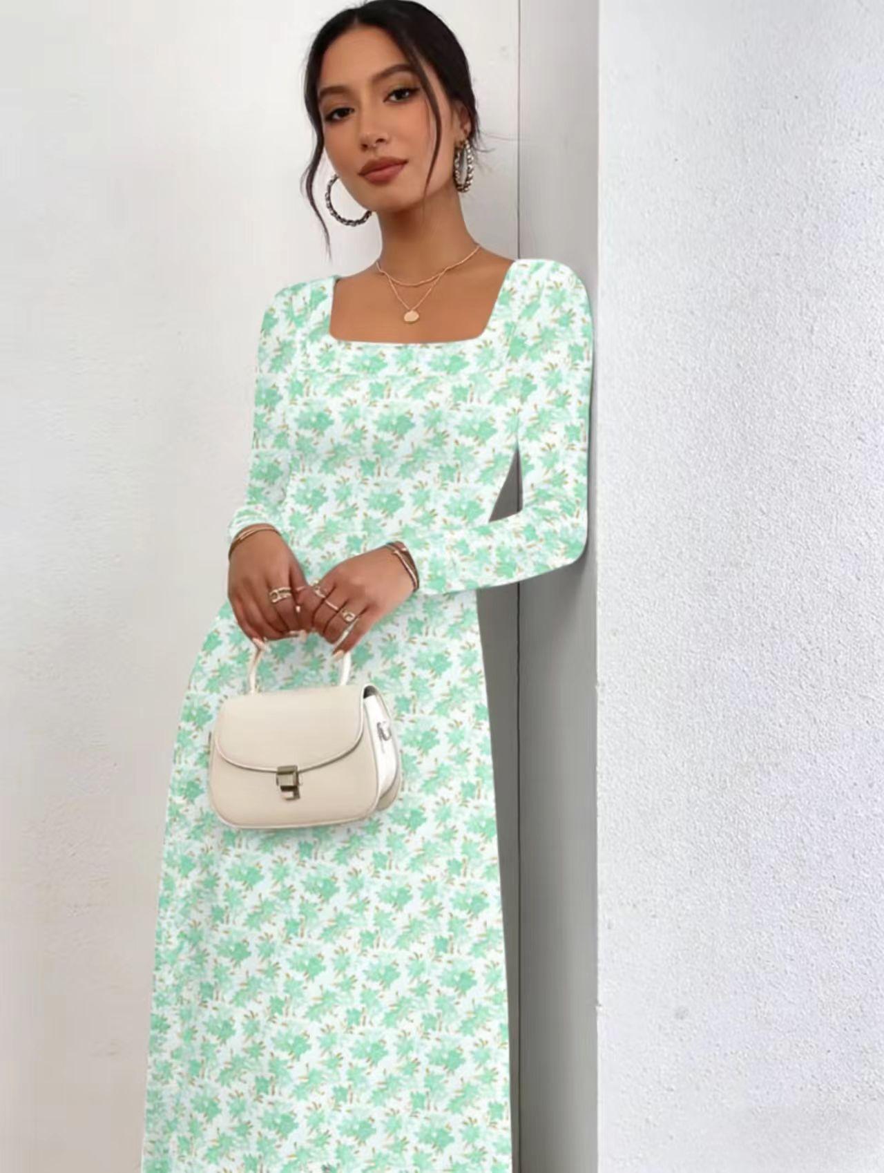 2026 Spring New Sweet Style Floral Lace Patchwork Long Dress, Elegant A-Line Midi Dress for Women, Perfect for Casual & Party Wear