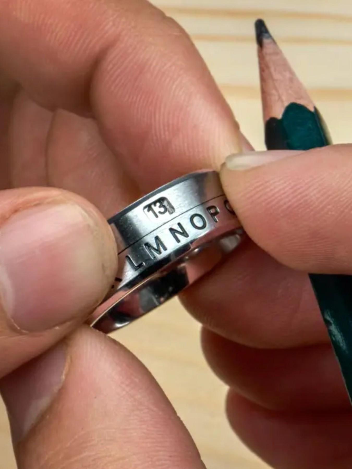 Project Mc2 Secret Decoder Ring Series, Letter Number Rotating Encoder Design, Creative Unisex Ring for Men and Women