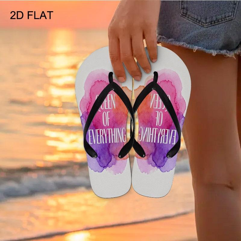 2026 Summer New Women'S Flip Flops, Open Toe, Flat Heel, Vibrant Artistic Design, Multiple Colors|Sizes Available, Perfect for Mother'S Day, Easter, Holiday Gifting, All - Season Wear, Dry Clean, Women Shoes