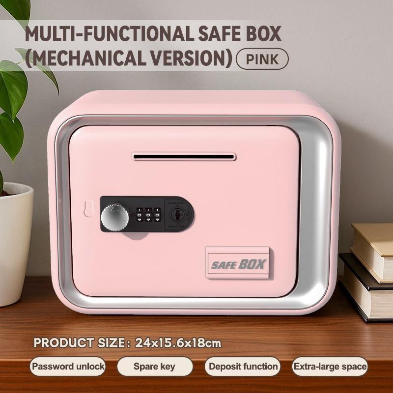 Household Mini Safe Cash Box, Lockable Money Jar Ideal Festival Gift