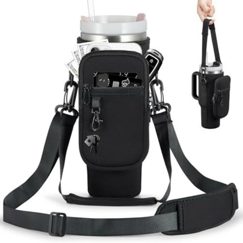 Multifunctional Keychain Set with Zipper Pulls & Climbing Buckles, Trendy Insulated Travel Tumbler Cup Sleeve for 40oz Ice King Cups, Perfect Gift Idea, Drink Carrier In Cupholder