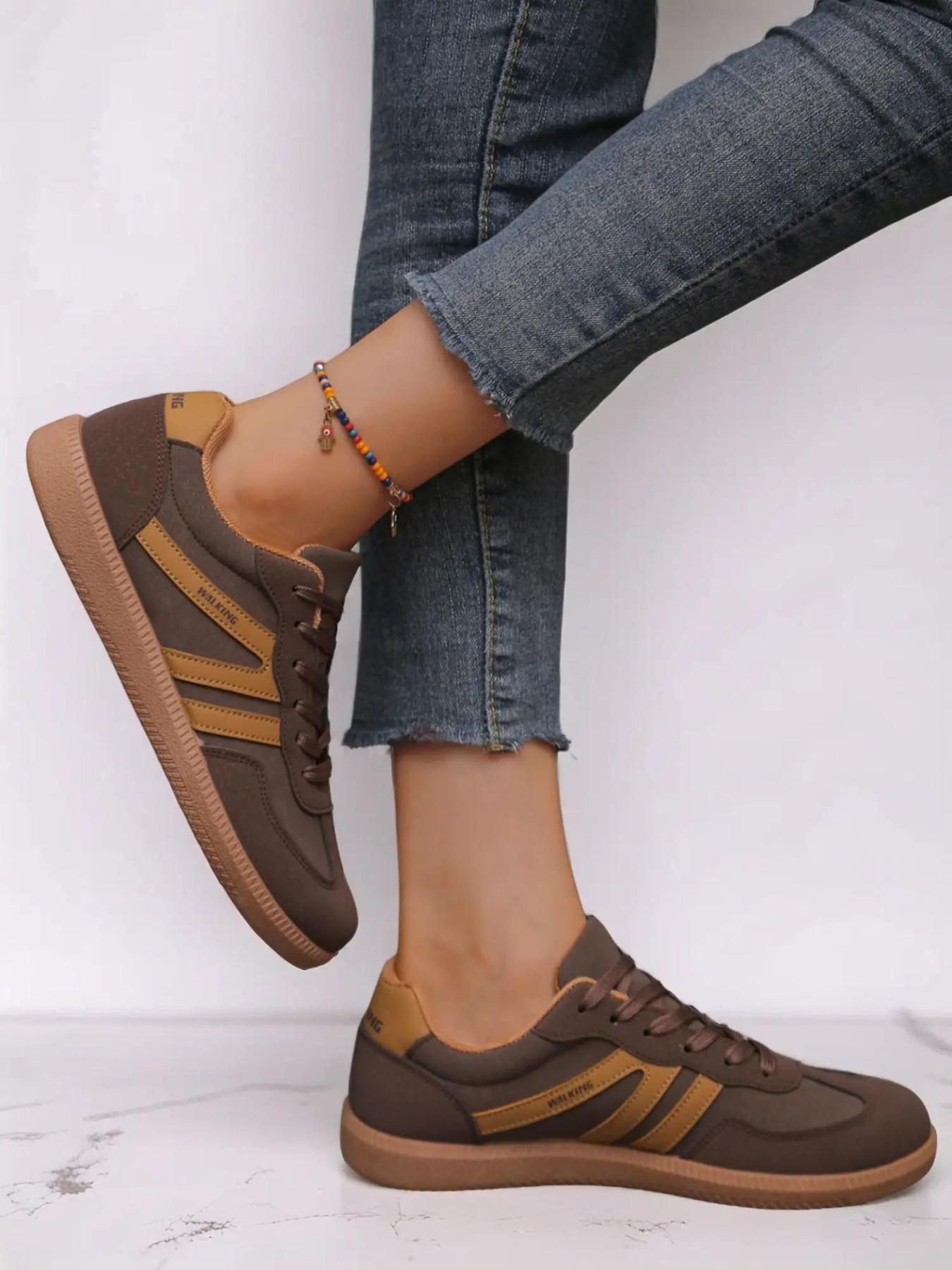 Women's Snake Leather Sneakers, Classic Casual Design, Comfortable Walking Shoes for Daily Wear & Outdoor Activities, Trendy Walking Sneaker