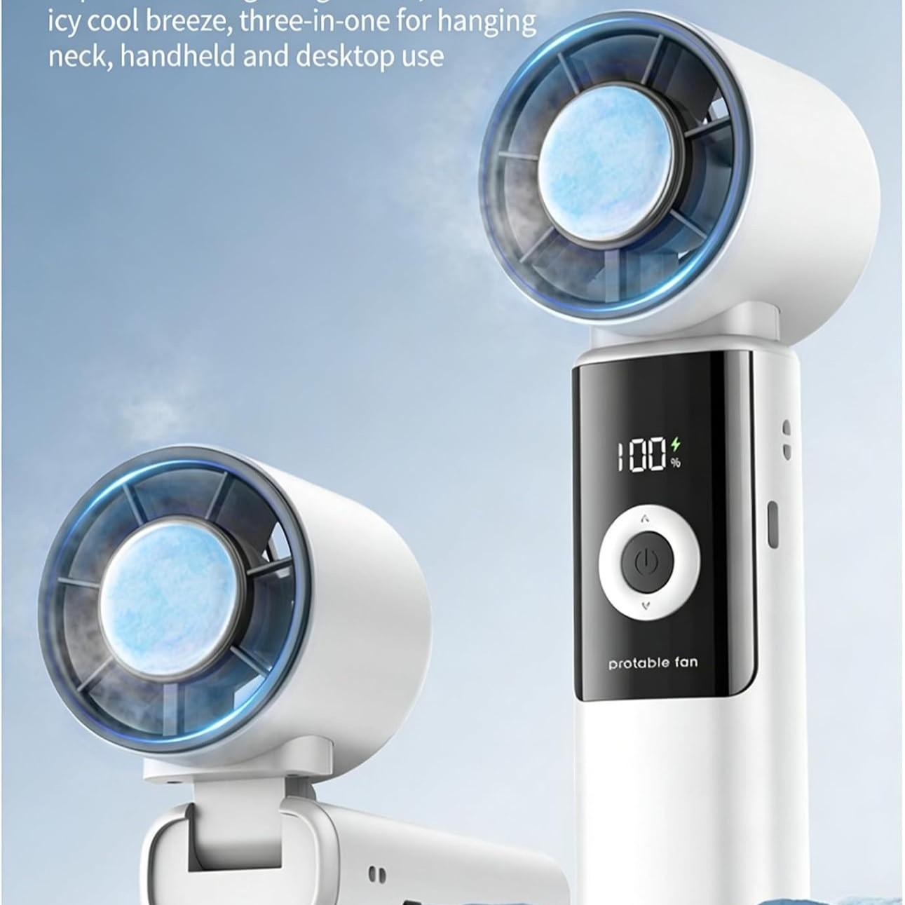 Rechargeable Handheld Fan, Foldable Cooling Device for Outdoor Activities, Portable & Lightweight Design, Ideal for Travel & Work