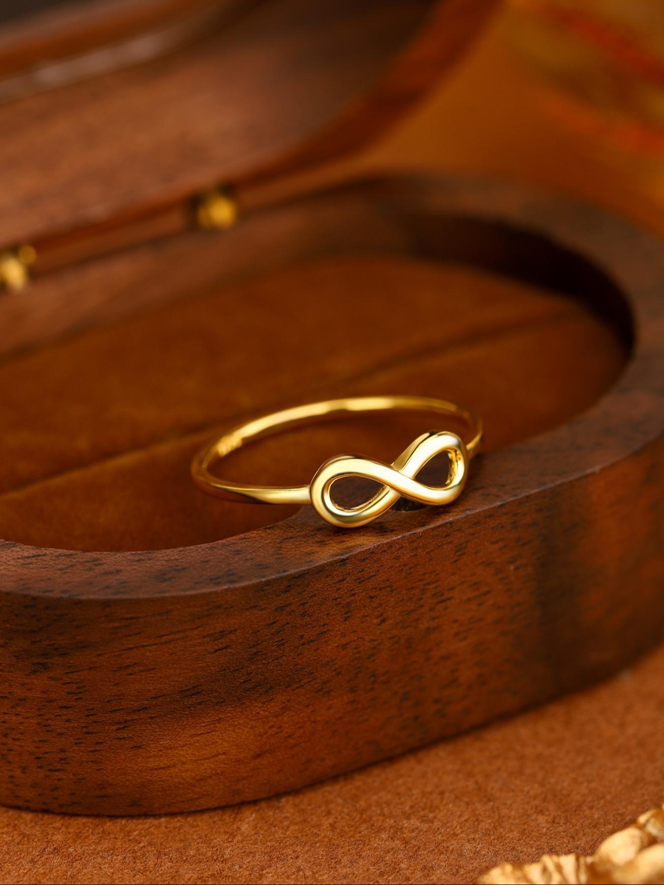 925 Sterling Silver Infinity Symbol Ring, Eternal Love Minimalist Luxury Style, Perfect Gift for Girlfriend Best Friend Lover