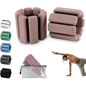 Weighted Bangles – Adjustable Ankle and Wrist Weights  Women & Men – Set of Ankle Weights 2 lbs (1 lb Each Wrist Weight) |   Weighted Arm Bands  Pilates, Yoga, Running & Walking