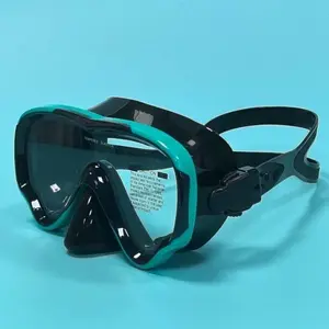 Scuba Diving Mask, Panoramic Tempered Glass Snorkel Mask for Adults with Anti-Fog, Leakproof Silicone Skirt for Swimming