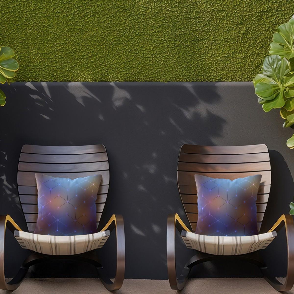 1 Piece Futuristic Neon Grid Body Pillow, Soft Memory Foam Decorative Pillow, Stylish Digital Print Cushion with Ergonomic Support, Trendy Sci-Fi Themed Throw Pillow for Gaming Room, Bedroom, Sofa, Office Decor & Comfort Support