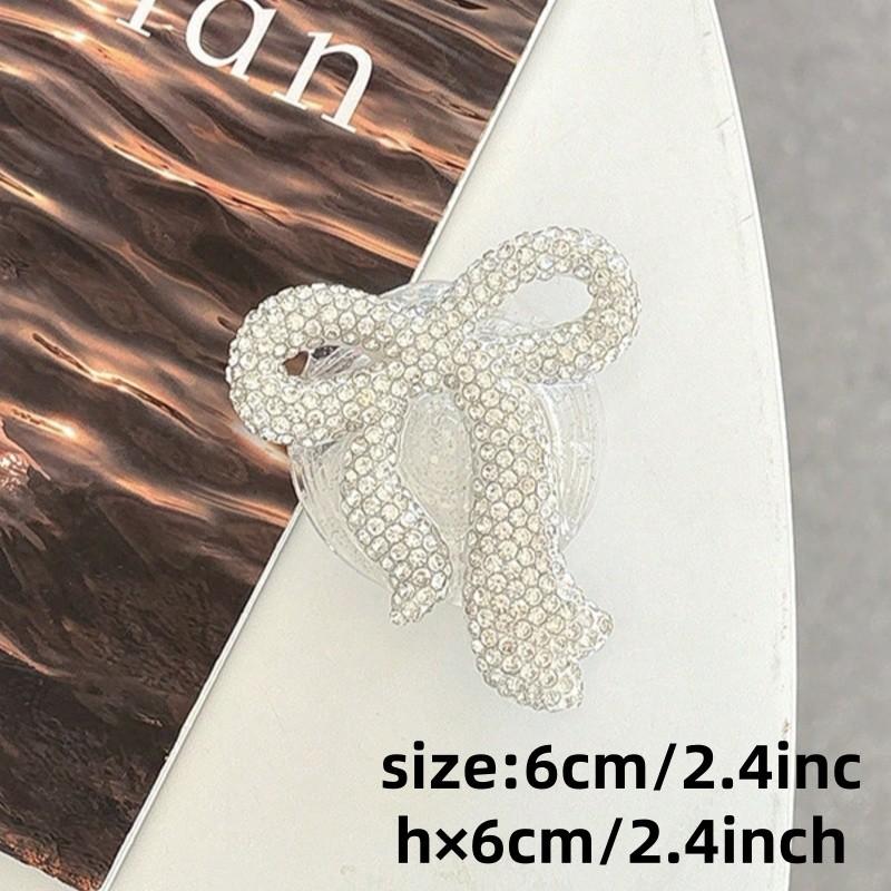 Bow Phone Grip Stand, Magnetic Grip, Creative Colorful Rhinestone Butterfly, Luxury Glue Ring Holder, Valentine's Day Gift