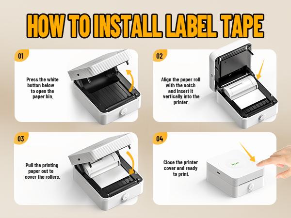 Mini Sticker Printer-2 Inch Bluetooth Thermal Pocket Printer,Inkless Portable Printer for School Notes,Photos, Memos,Lists,Gifts,Journals