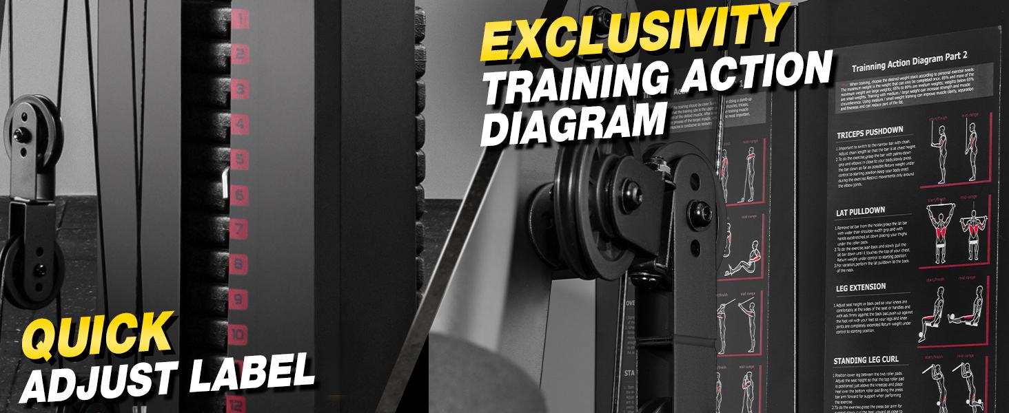 Home Gym Station, 150LB Weight Stack Multifunctional Home Gym Equipment for Full Body Strength Training Workout, LAT Pulldown Pulley System, Chest/Leg Exercise and Preacher Curl Fitness