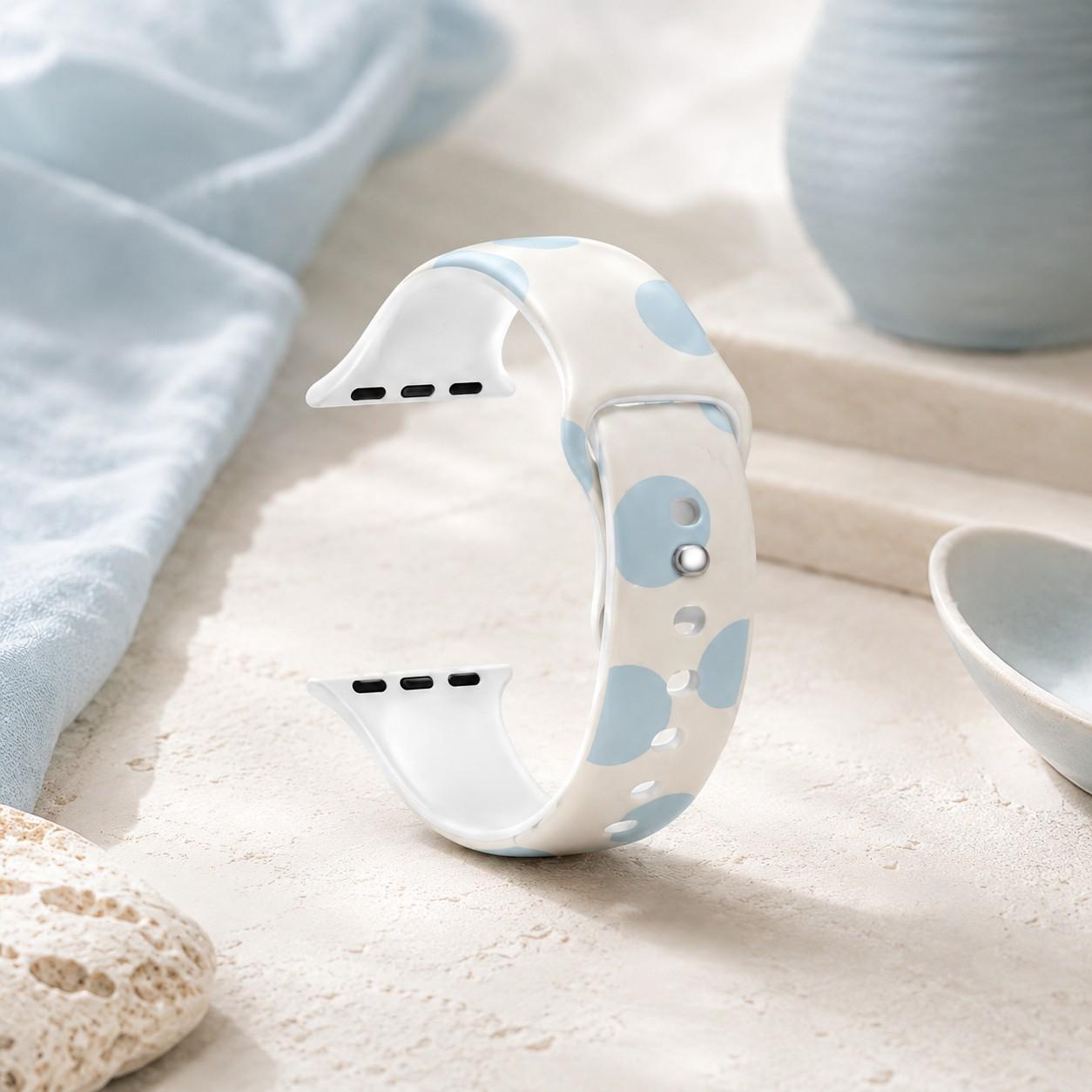 9 Styles Patterned Silicone Sport Band, Accessories for Apple Watch Series 4/5/6/7/8/9/10, SE1/2, Ultra1/2/3, Polka Dot Leopard Pop Art Strap, Soft Waterproof Breathable Band for Women Men Daily Sport Party Travel Birthday Holiday Gift