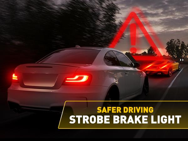 AUXITO Upgraded 7440/7443 3156/3157 1157 1156 LED Bulbs for Reverse Lights Brake Tail Light Bulbs, CANBUS Ready, 3800LM 500% Brighter White/Red/Yellow/Flashing Strobe Red included, for Backup Tail Brake DRL Turn Signal Parking Lights,Pack of 2