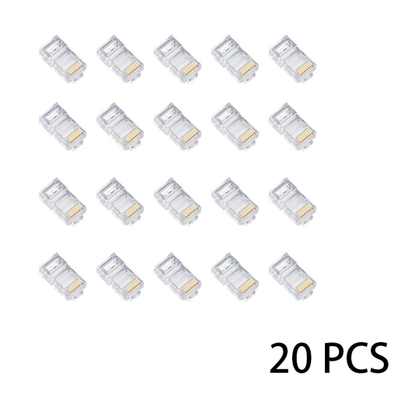 RJ45 Connector, Cat6 Network Unshielded RJ45 Perforated Crystal Head Network Cable, Network Connector, Network Cable Connector