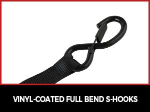 NeatStrap Self-Storing Retractable Ratcheting Straps (4PK) - 1"x15', 1500lbs Break Strength, Safety Lock, Chromoly S Hooks, Plastic-Grip Lever, Vinyl Soft Loops - Time-Saving Load Binding for Motorcycle, Moving Truck Cargo, Heavy Duty, Bikes, Chromoly Ste NeatStrap Self-Storing Retractable Ratcheting Straps (4PK) - 1"x15', 1500lbs Break Strength, Safety Lock, Chromoly S Hooks, Plastic-Grip Lever, Vinyl Soft Loops - Time-Saving Load Binding for Motorcycle, Moving Truck Cargo, Heavy Duty, Bikes, Chromoly Ste