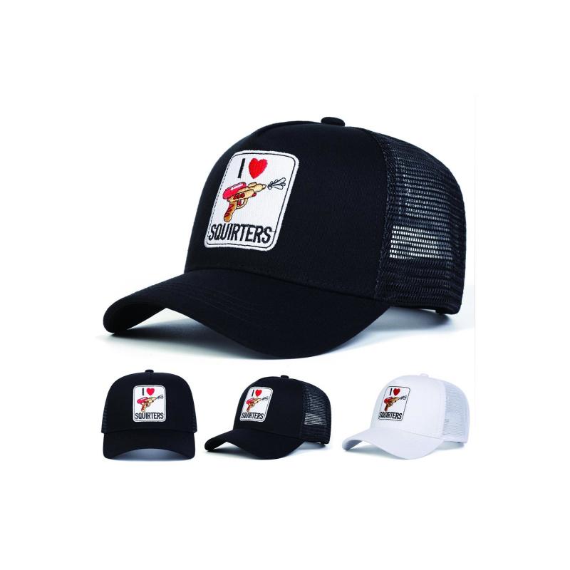 Unisex Squirters Letter Embroidered Baseball Cap, Adjustable Snapback Cap, Adjustable Sun Protection Hat for Outdoor Travel Beach Vacation