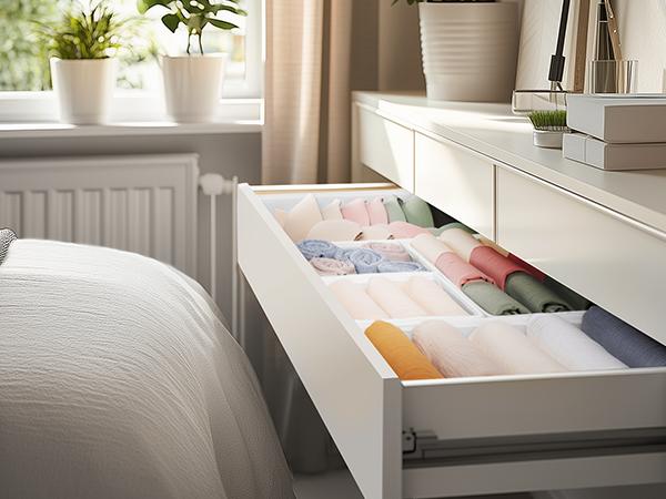 Criusia Drawer Organizer Clothes 10 Pack-Foldable Closet Organizer for Baby Clothes, Underwear, Socks, Nursery & Bedroom Storage Dividers storage box