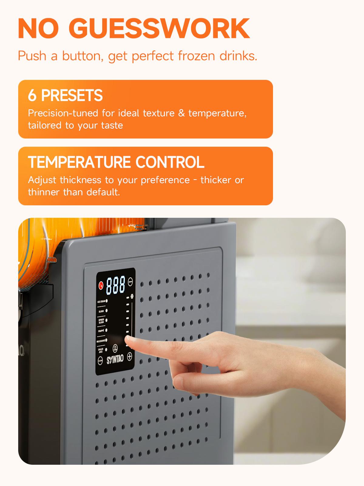 SYINTAO Slushie Machine, 88oz, 6 Preset Programs, No Ice Needed, Rapid Freezing & Auto-Cleaning, Make Slush, Margaritas, Smoothies & Milkshakes for Couples Date Night, Friends & Family Party SYINTAO Slushie Machine, 88oz, 6 Preset Programs, No Ice Needed, Rapid Freezing & Auto-Cleaning, Make Slush, Margaritas, Smoothies & Milkshakes for Couples Date Night, Friends & Family Party