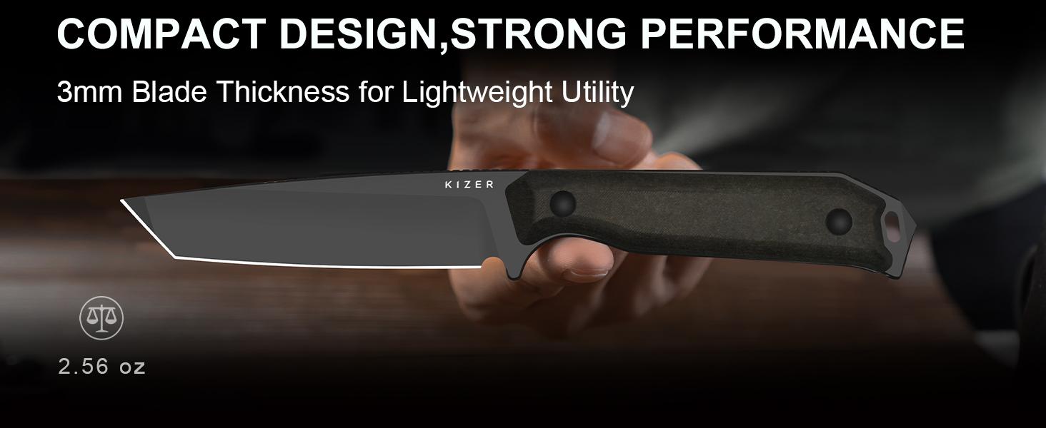 Kizer Begleiter Fix 3V Camping & Hiking EDC Knife 1045 steak  knife camping  knives dailycarry  tool Compact Folding Grip Knife fixed  blade  knife