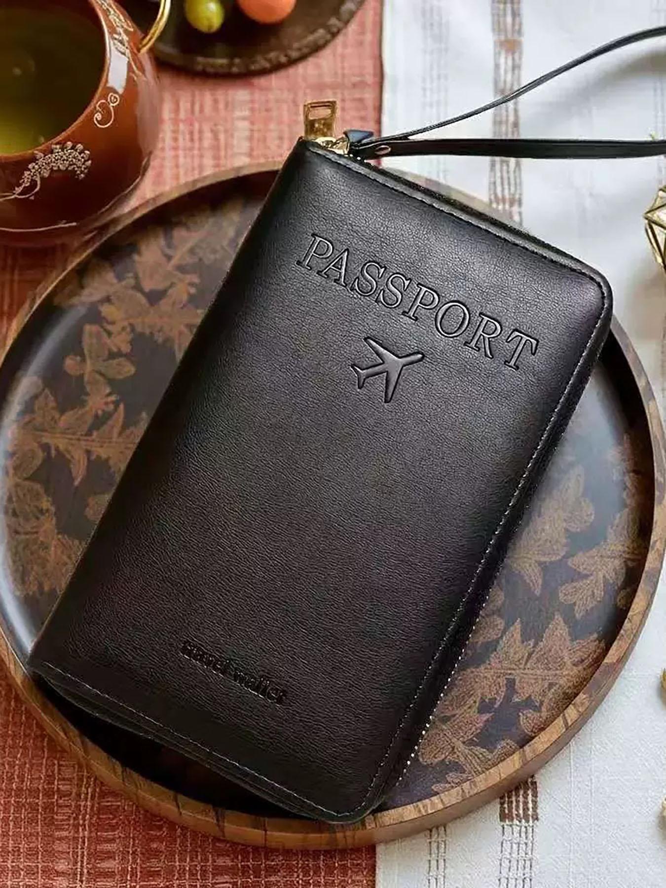 Multi-Functional Zippered Leather Phone Wallet, Wristlet Clutch with Card Slots, Pen Slot & Large Phone Pocket, Practical All-in-One Bag for Daily Life & Work