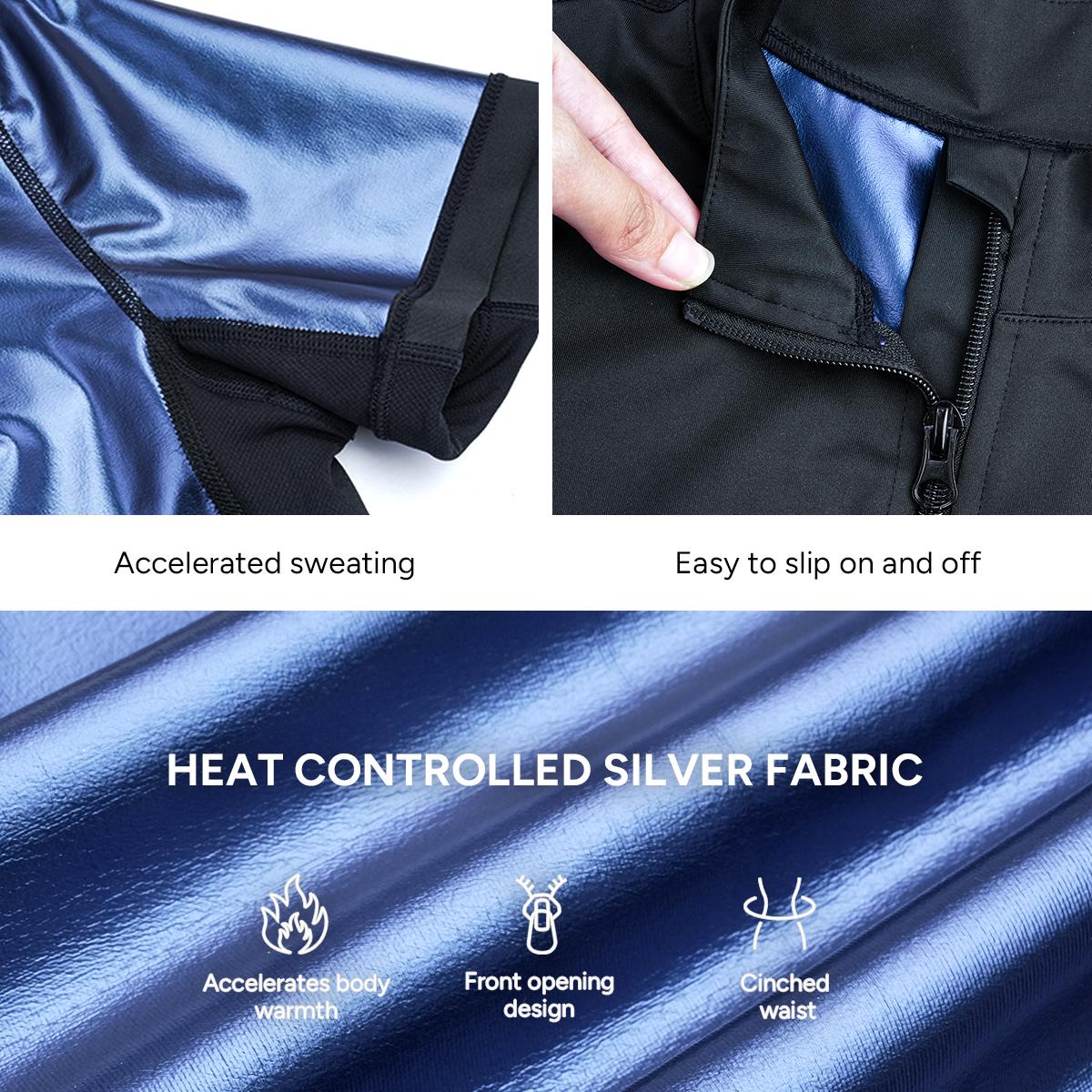 Nebility Sauna Suit for Women Sweat Vest Waist Trainer 3 in 1 Full Body Shaper Workout Jumpsuit Sauna Wear Sports Slim Fit Athletic Training Apparel Gym Clothes Sauna Suit Set Gym Top Sports Slim Fit Sportswear Top