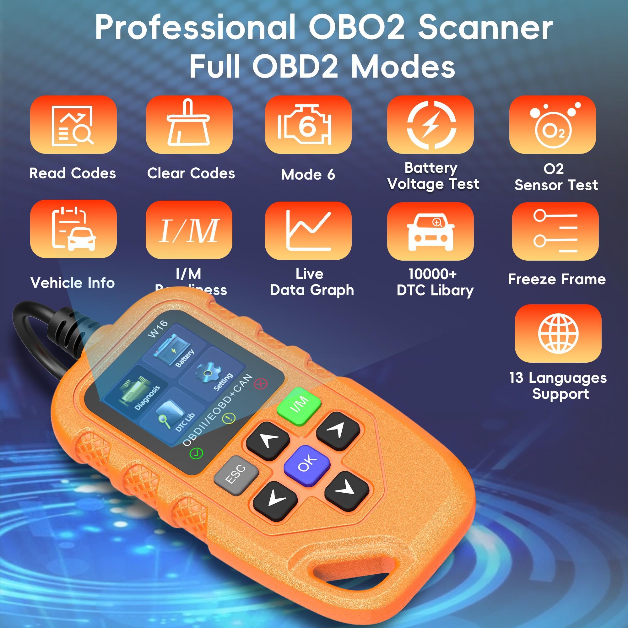 Obd2 Scanner Diagnostic Code Reader, Car Voltage Tester Engine Fault Scan Tool, Charging Test Diagnostics, Model Xinghao V119, No Battery