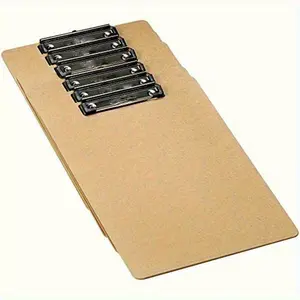 Basics Hardboard Office Clipboard Wooden file board clamp Writing pad for office memo folder- 1-Pack