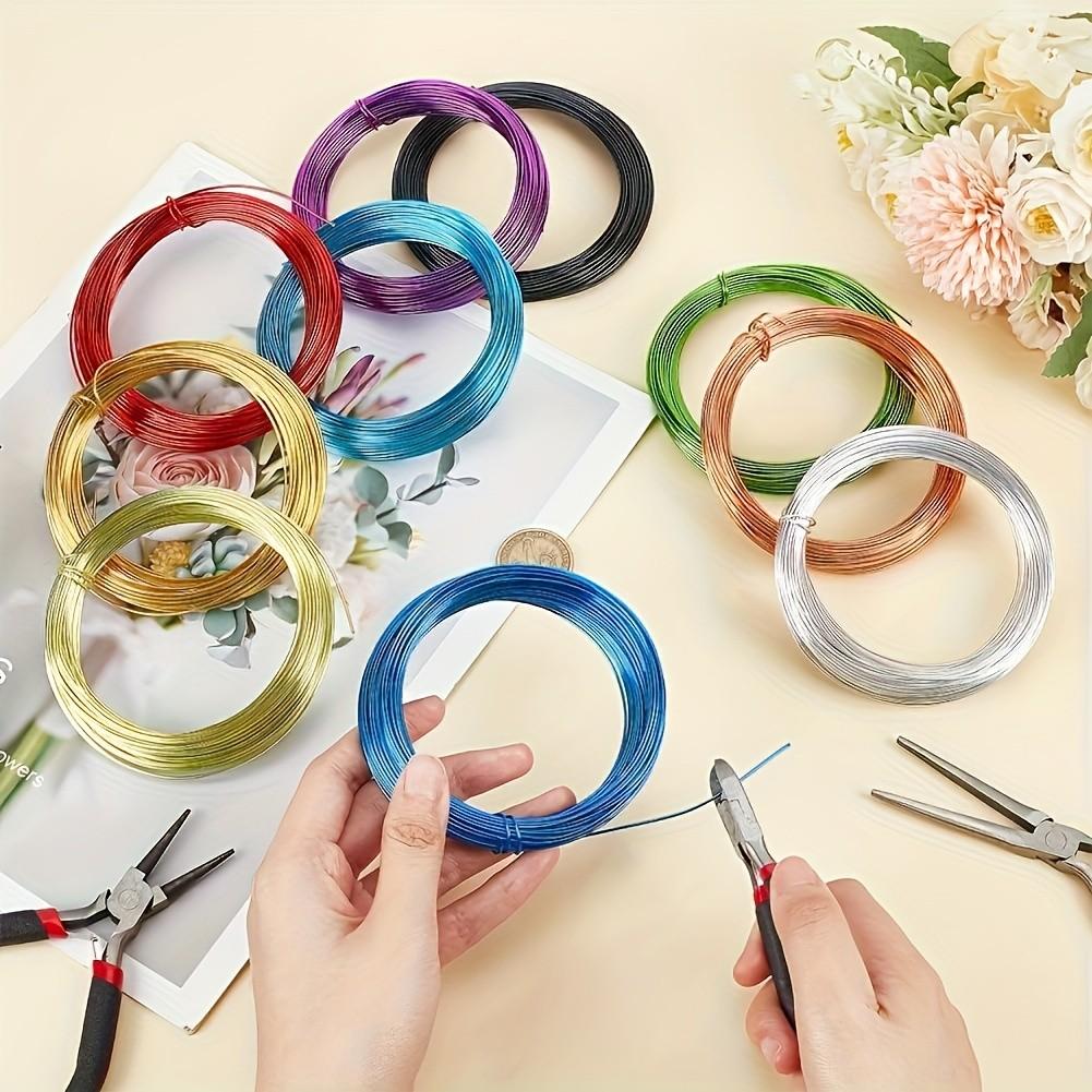 7 Rolls 1.0mm X 196.85 Inches Colorful Aluminum Craft Wire, Smooth Ends, Ideal for Art Projects and Creative Weaving, Decorative Metal Wire
