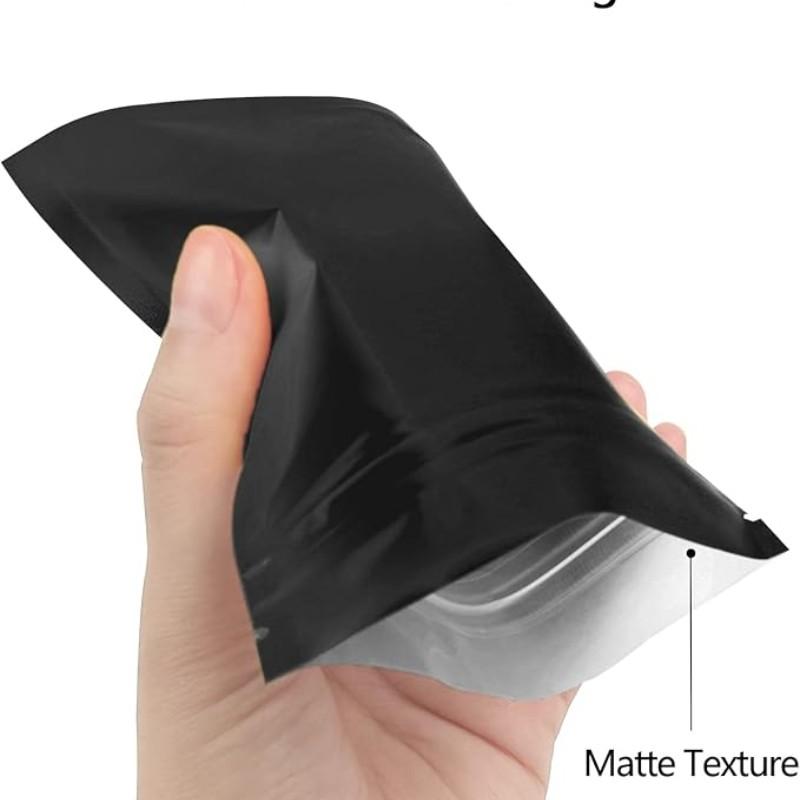 100-Pack Reusable Sealed Zipper Bags, Jewelry Sample Blind Bags, Small Business Packaging, Smell-Proof, 3x4 Inch, Clear Window, Resealable Zipper Bags