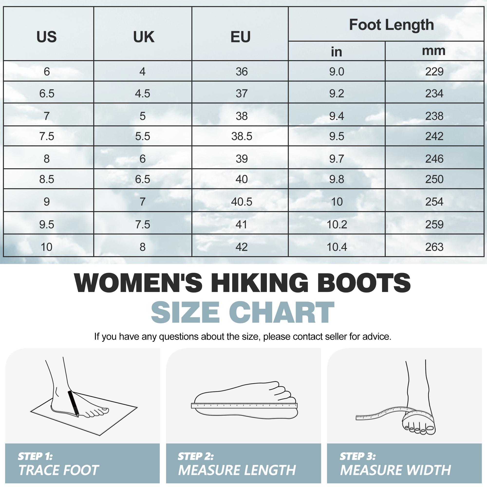 R CORD Women's Hiking Boots Waterproof Lightweight Women's Hiking Shoes Ankle Support Outdoor Hiking Shoes Non-slip Stable Shoes Weatherproof Footwear Durable Rubber Sole Tread Pattern Stability R CORD Women's Hiking Boots Waterproof Lightweight Women's Hiking Shoes Ankle Support Outdoor Hiking Shoes Non-slip Stable Shoes Weatherproof Footwear Durable Rubber Sole Tread Pattern Stability