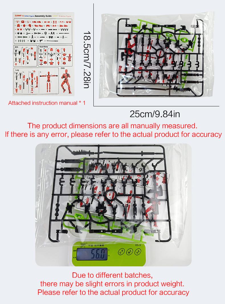 Interactive Multi-Joint Action Doll Toy, 13 Movable Joints Robot Mannequin Set, Creative Birthday Gift for Fun Play