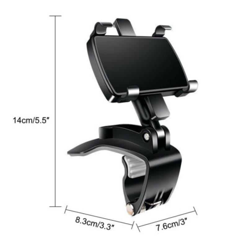 Car Phone Holder, Car Phone Stand, Cell Phone Mount, with 360° Rotation, Adjustable Dashboard Mount, Suction Cup Installation, Ergonomic Design for Hands Free GPS Navigation Compatible with All Vehicles, Sleek Glossy Finish, Sturdy Build