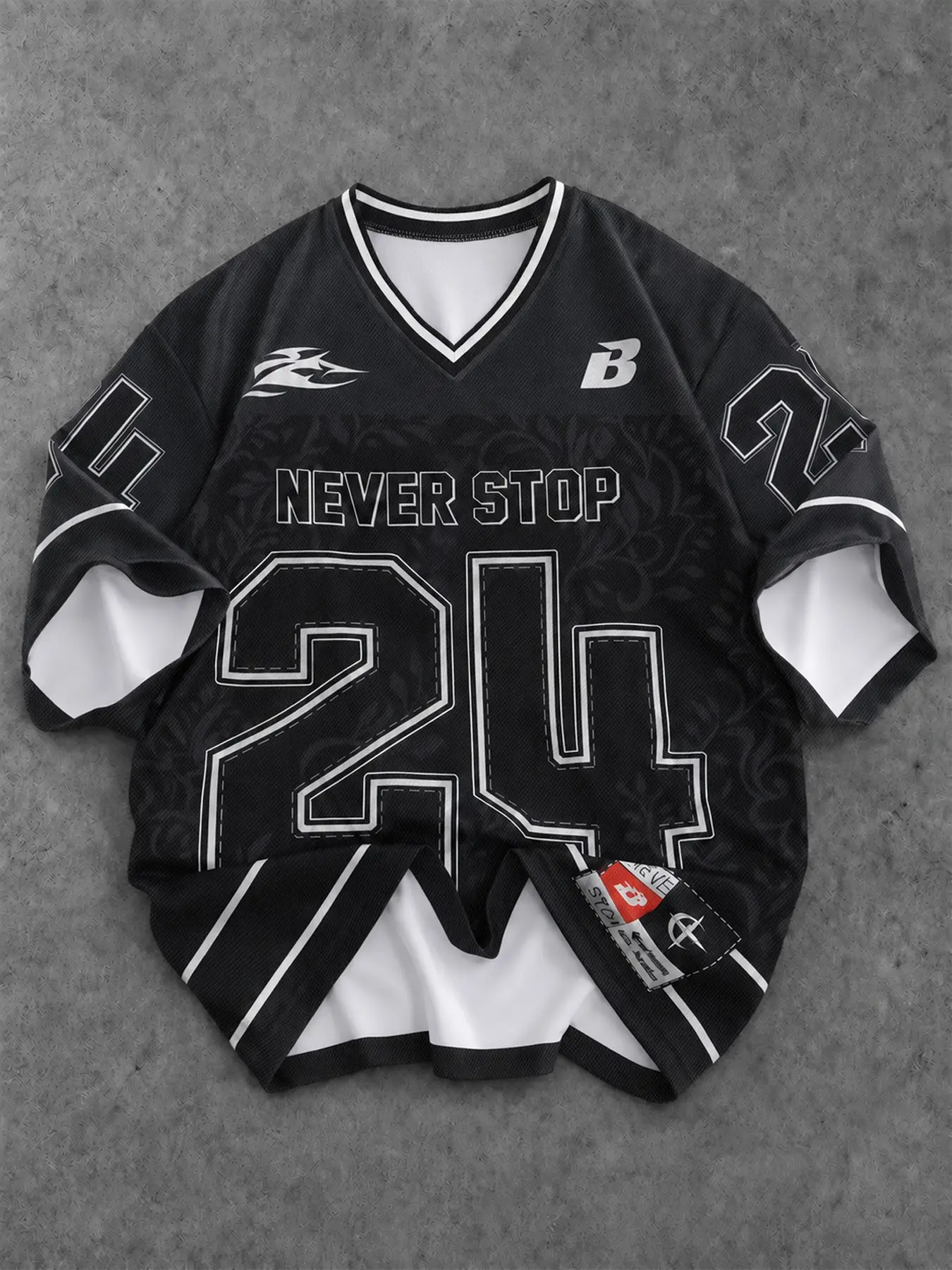 Oversized V-Neck Blockecore Football Jersey Soccer Jerseys for Men Women Stylish Jersey | Y2K Grunge Aesthetic Streetwear Mesh Short Sleeve Shirt | Retro Number 24 Graphic Print Loose Top for Casual Daily Outfit