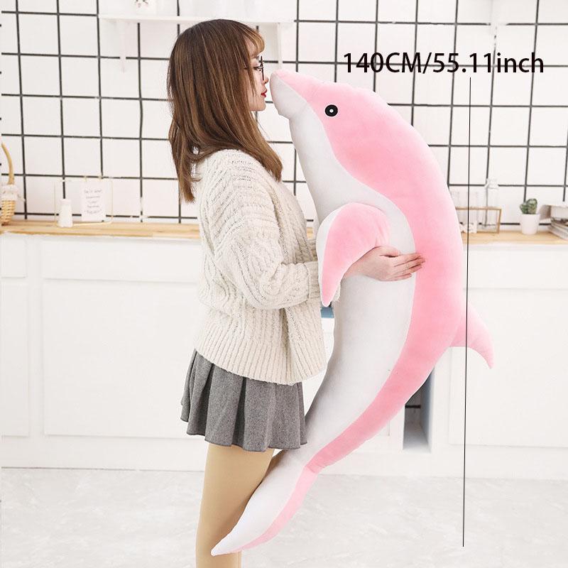 Cute Dolphin Plush Toy, Soft Stuffed Animal Pillow, Perfect Gift for Kids & Adults, Wholesale Ocean Theme Decorative Item