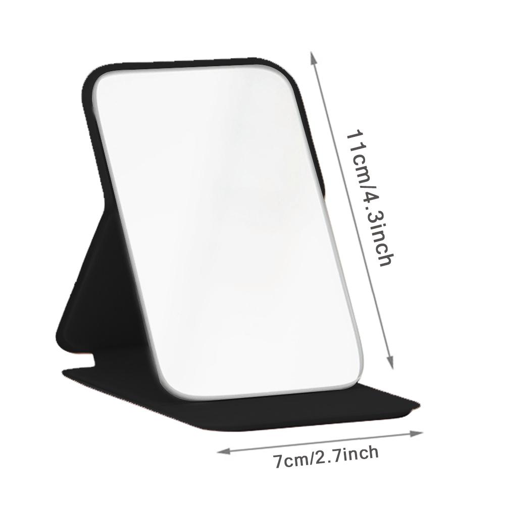 Foldable Durable Desktop Makeup Mirror, Non-Slip Handheld Design, Adjustable HD Cosmetic Tool, Perfect for Travel & Home Use, Travel Hand Mirrors