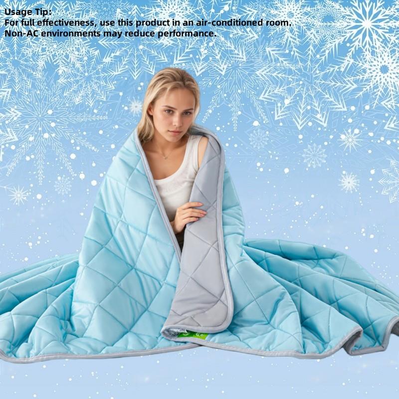 Solid Color Double Sided Cooling Blanket, 1 Count Soft Breathable Lightweight Blanket, Air Conditioning Blanket for Home Office Travel Dormitory Camping