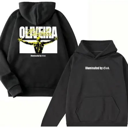 🤼 💥 COMBATWEAR Charles Oliveira Illuminated By God Hoodie, Do Bronx UFC Fighter Hoodie, UFC Fan Custom Graphic Design, Gift For UFC MMA Fans