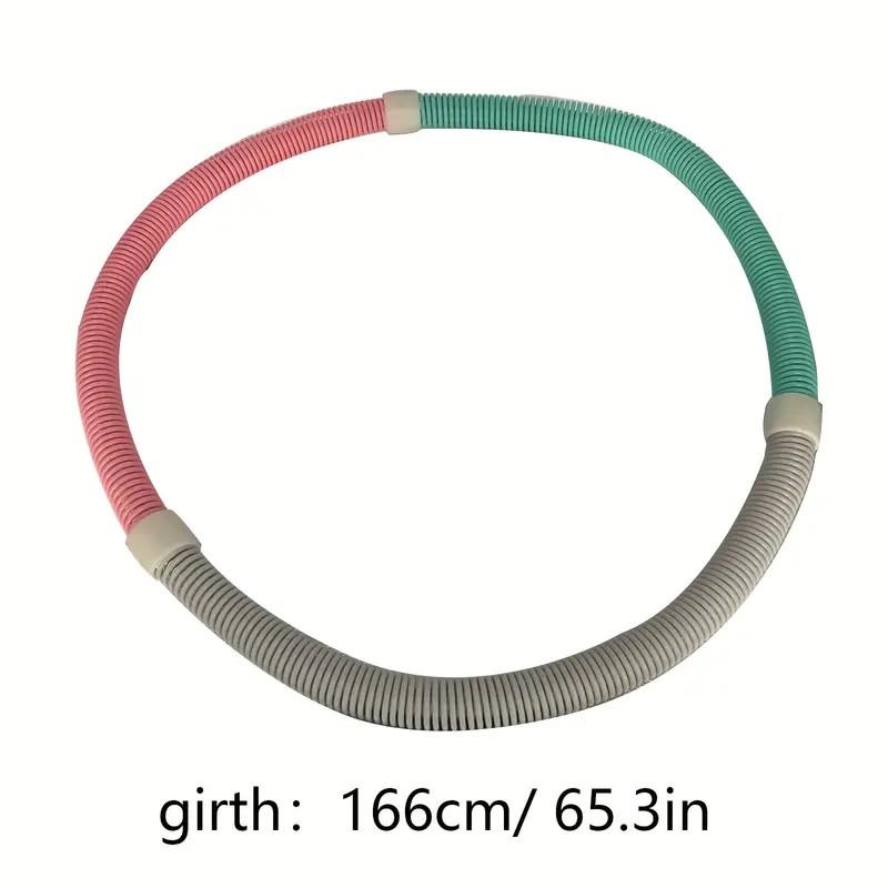 1pc Adjustable Abdominal Shaping Fitness Ring - Foldable Core Strength Training Hoop, Four-Color Splicing Design, Battery-Free, Easy Assembly Spring Design, Better Waist Protection, Non-Tiring, Suitable for All Fitness Levels, Durable Home Gym Equipment,