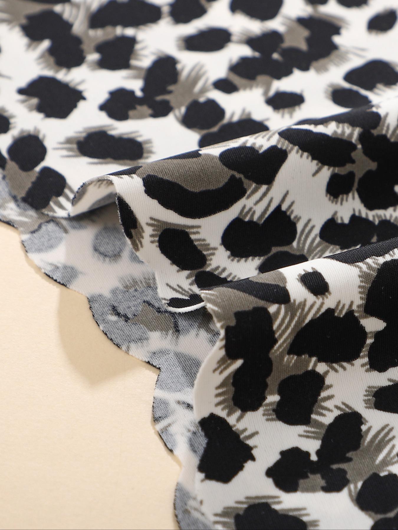 Women's Leopard Print & Solid Color Panties, Comfortable Seamless Fitted Briefs, V-Shaped Pull-Up Waistband, Floral Pattern