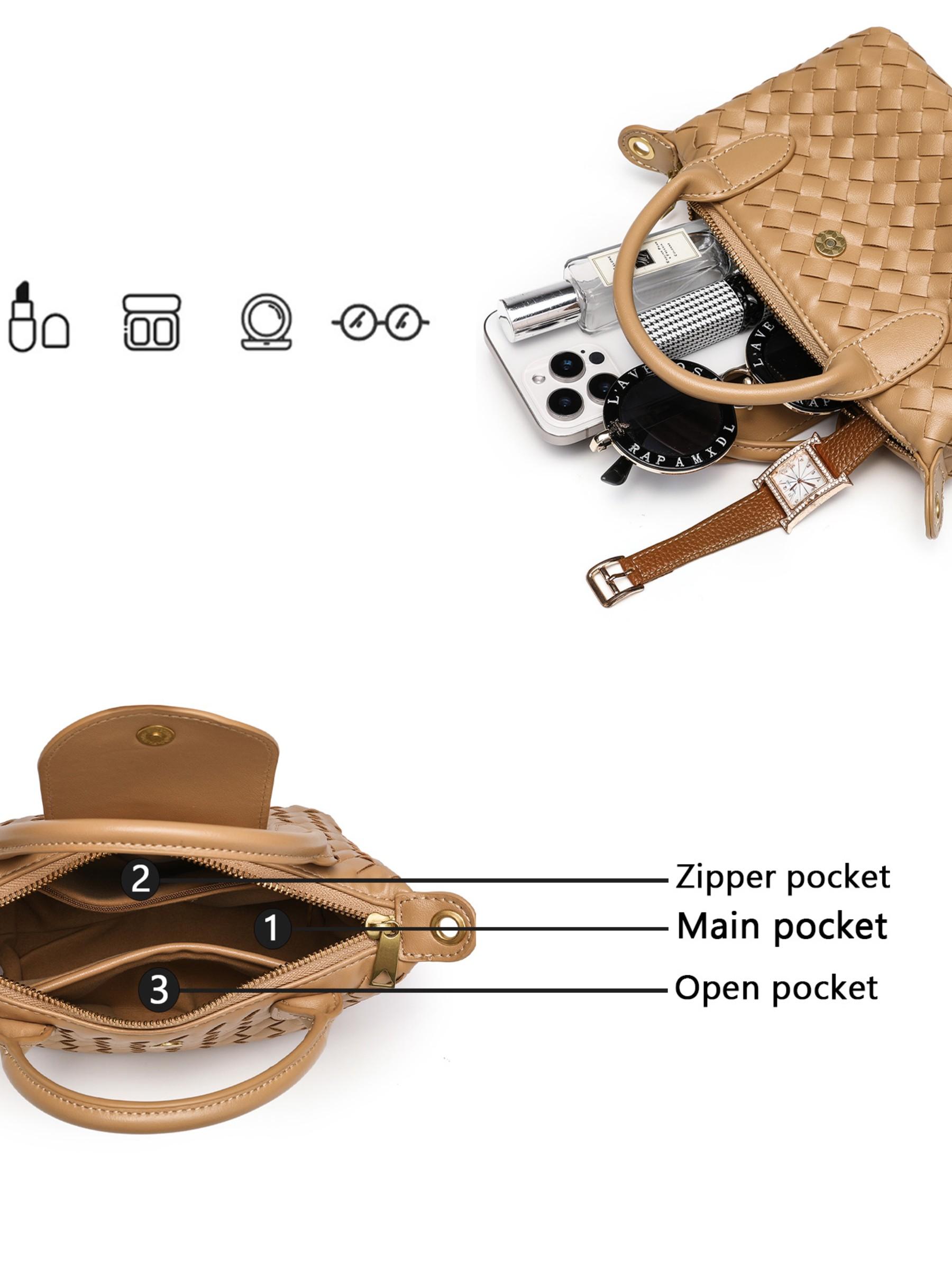 New Fashion Handmade Woven Crossbody Bag, Mini Versatile Shoulder Bag, Vintage Buckle, Perfect for Shopping and Dates