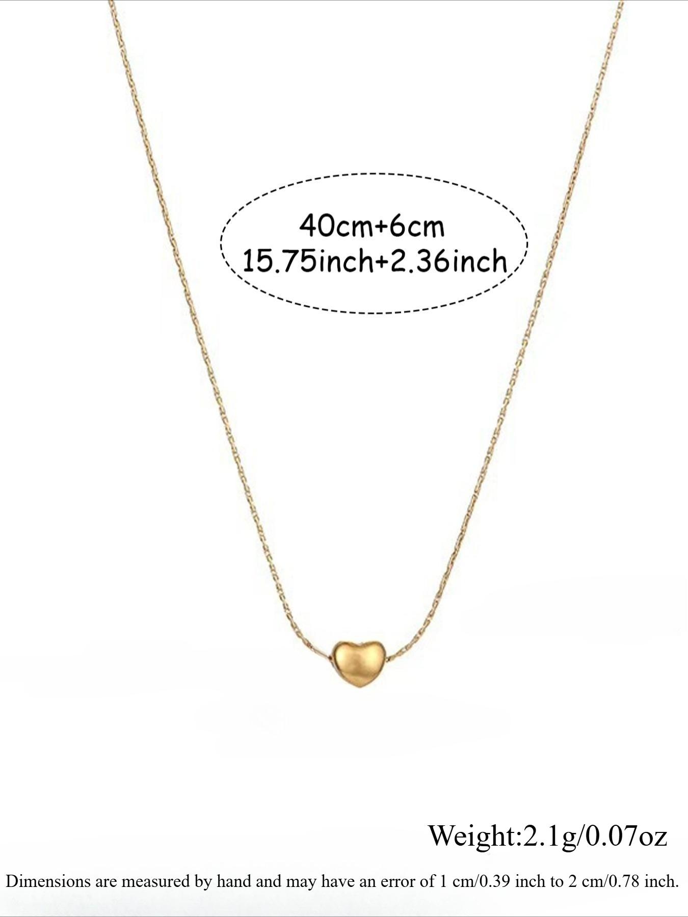 Women's Elegant Love Heart Necklace, Fashion Jewelry for Party, Daily Clothing Decor, Trendy All-match & Exquisite Jewelry for Birthday Gift, Heart Design Necklace, Jewelry Gifts