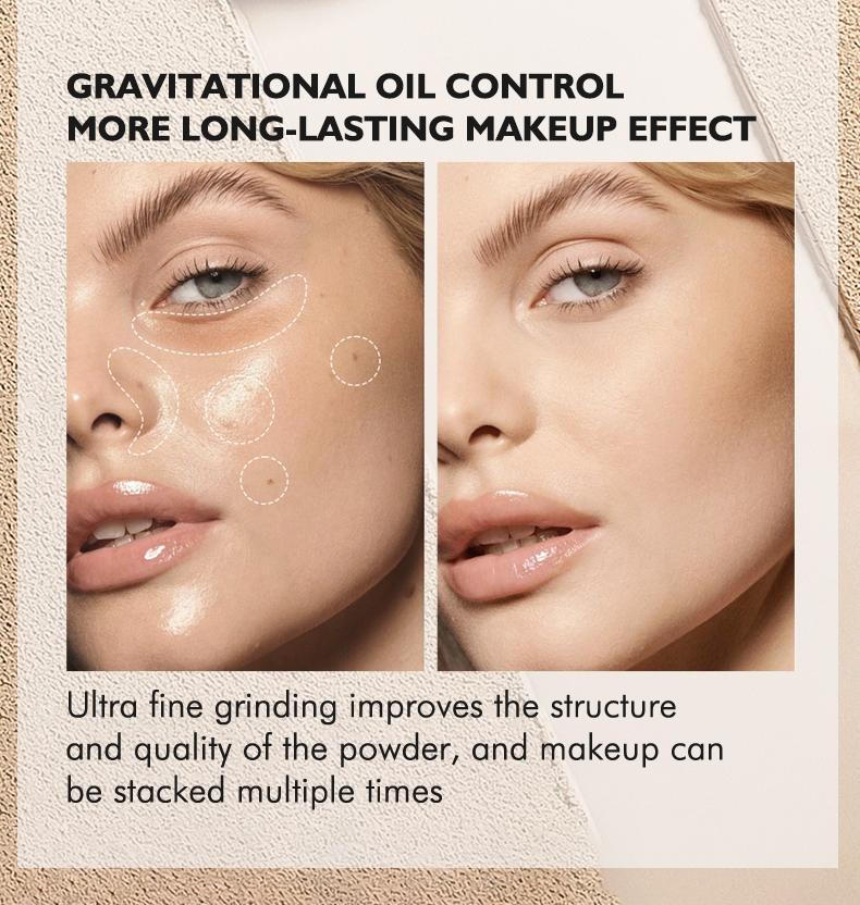 Setting Powder Cake, Smooth Matte Finish, Oil Control Long-Lasting, Natural Non-Shedding Loose Powder, Beauty Makeup Essentials